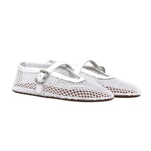 BRAND NEW ALAIA MESH FLATS IN WHITE SIZE 37.5